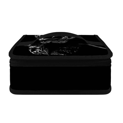 Monochrome Rhinoceros Ratsnake Print Small Lunch Bag