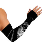Monochrome Rhinoceros Ratsnake Print Sun Protection Arm Sleeves