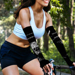 Monochrome Rhinoceros Ratsnake Print Sun Protection Arm Sleeves