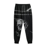 Monochrome Rhinoceros Ratsnake Print Sweatpants