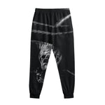Monochrome Rhinoceros Ratsnake Print Sweatpants