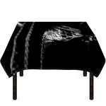 Monochrome Rhinoceros Ratsnake Print Tablecloth