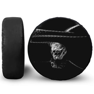 Monochrome Rhinoceros Ratsnake Print Tire Cover