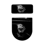 Monochrome Rhinoceros Ratsnake Print Toilet Lid And Tank Cover Set