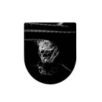 Monochrome Rhinoceros Ratsnake Print Toilet Lid Cover