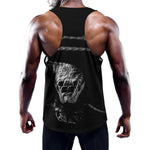 Monochrome Rhinoceros Ratsnake Print Training Tank Top