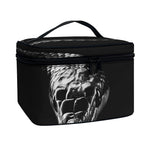 Monochrome Rhinoceros Ratsnake Print Travel Makeup Bag