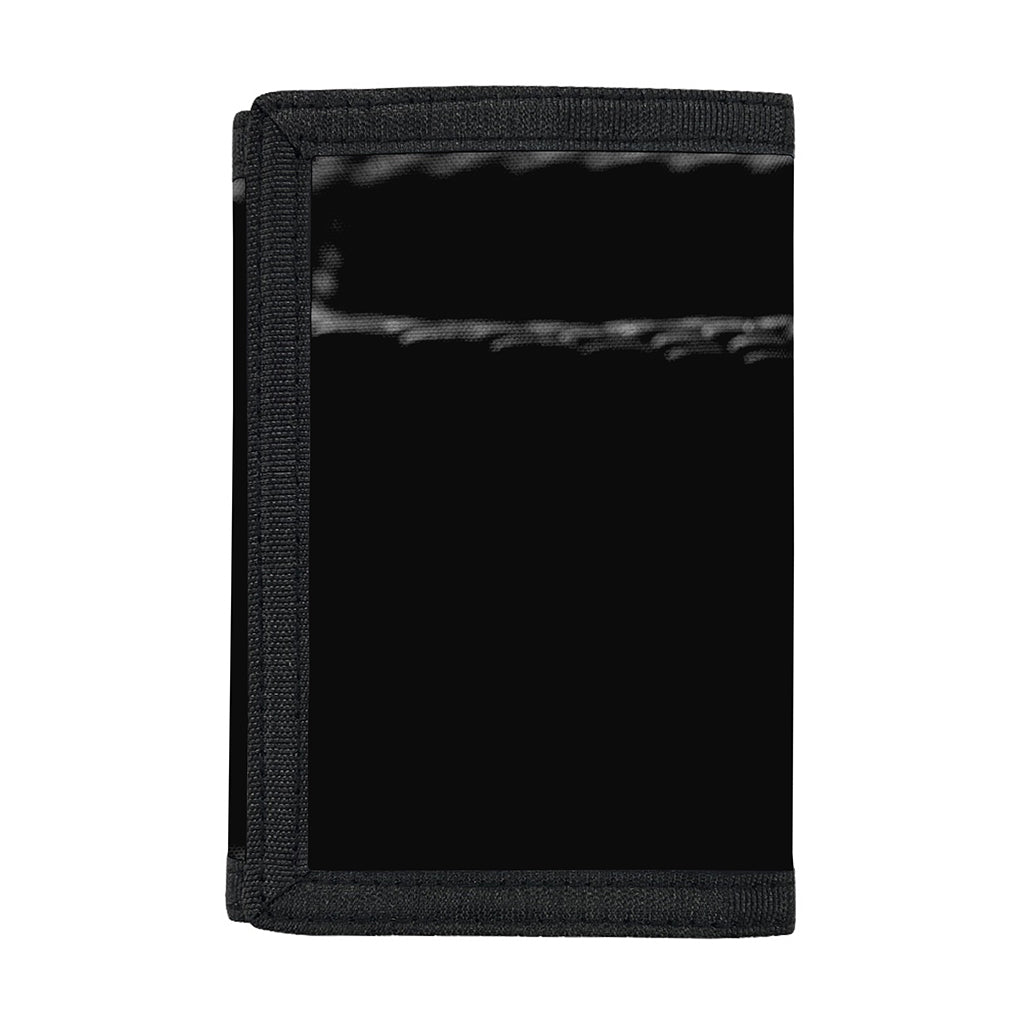 Monochrome Rhinoceros Ratsnake Print Trifold Wallet