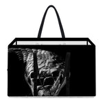 Monochrome Rhinoceros Ratsnake Print Utility Tote Bag