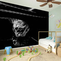 Monochrome Rhinoceros Ratsnake Print Wall Sticker