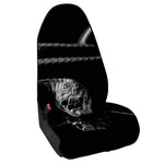 Monochrome Rhinoceros Ratsnake Print Waterproof Car Seat Cover