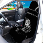 Monochrome Rhinoceros Ratsnake Print Waterproof Car Seat Cover