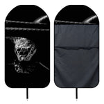 Monochrome Rhinoceros Ratsnake Print Waterproof Car Seat Cover