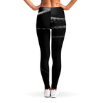 Monochrome Rhinoceros Ratsnake Print Women's Leggings