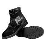 Monochrome Rhinoceros Ratsnake Print Work Boots