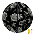 Monochrome Rose Floral Pattern Print Basketball