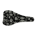 Monochrome Rose Floral Pattern Print Bicycle Seat Cover