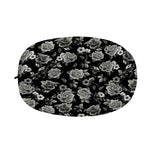 Monochrome Rose Floral Pattern Print Car Side Mirror Covers