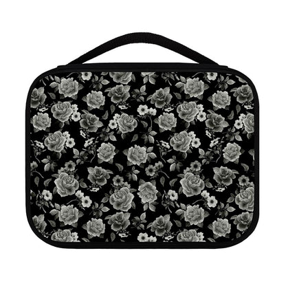 Monochrome Rose Floral Pattern Print Classic Bible Case