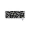 Monochrome Rose Floral Pattern Print Extended Mouse Pad