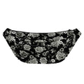 Monochrome Rose Floral Pattern Print Fanny Pack