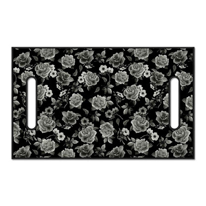 Monochrome Rose Floral Pattern Print Golf Cart Seat Cover