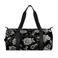 Monochrome Rose Floral Pattern Print Gym Bag