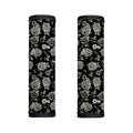 Monochrome Rose Floral Pattern Print Handle Covers