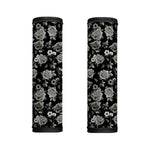 Monochrome Rose Floral Pattern Print Handle Covers
