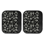 Monochrome Rose Floral Pattern Print Handle Covers