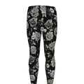 Monochrome Rose Floral Pattern Print Men's Leggings