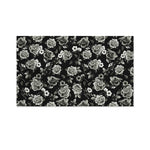 Monochrome Rose Floral Pattern Print Polyester Flag