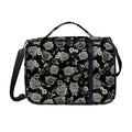 Monochrome Rose Floral Pattern Print Shoulder Strap Bible Bag