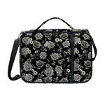 Monochrome Rose Floral Pattern Print Shoulder Strap Bible Bag