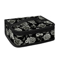 Monochrome Rose Floral Pattern Print Small Lunch Bag