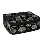 Monochrome Rose Floral Pattern Print Small Lunch Bag