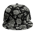 Monochrome Rose Floral Pattern Print Snapback Cap