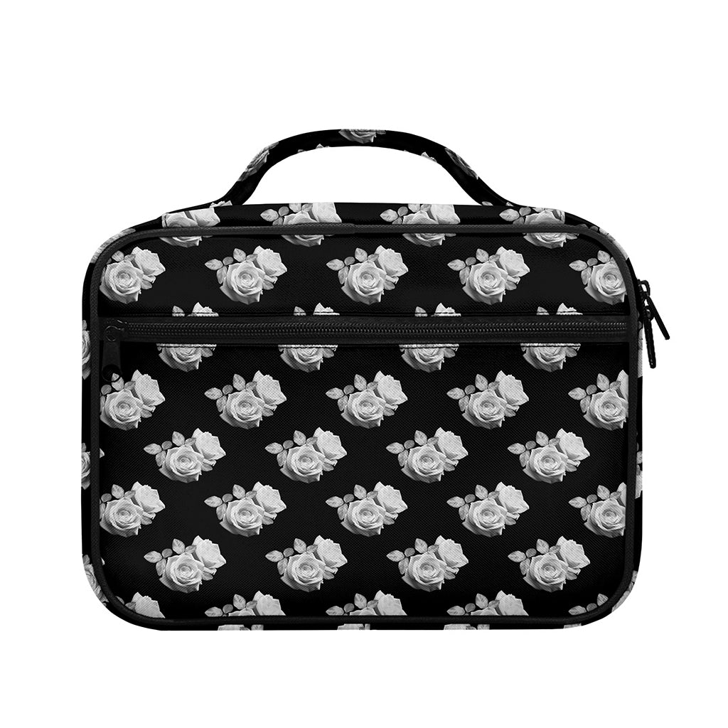 Monochrome Rose Pattern Print Briefcase Bible Bag