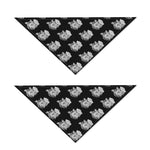 Monochrome Rose Pattern Print Dog Bandana