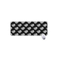 Monochrome Rose Pattern Print Extended Mouse Pad