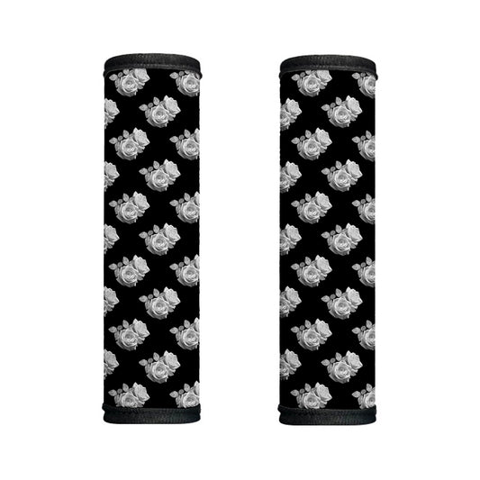 Monochrome Rose Pattern Print Handle Covers