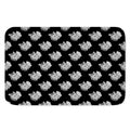 Monochrome Rose Pattern Print Indoor Door Mat