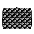 Monochrome Rose Pattern Print Laptop Sleeve
