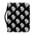 Monochrome Rose Pattern Print Leather Bible Cover