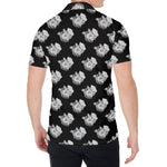 Monochrome Rose Pattern Print Men's Shirt