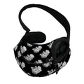 Monochrome Rose Pattern Print Pet Sling Carrier