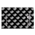 Monochrome Rose Pattern Print Placemat