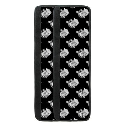 Monochrome Rose Pattern Print Refrigerator Handle Covers