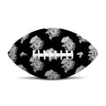 Monochrome Rose Pattern Print Rugby Ball