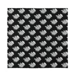 Monochrome Rose Pattern Print Silk Bandana